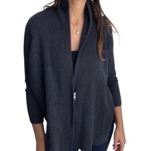 Cabi womens oversized cosmo ribbed zip front v neck sweater cardigan size medium